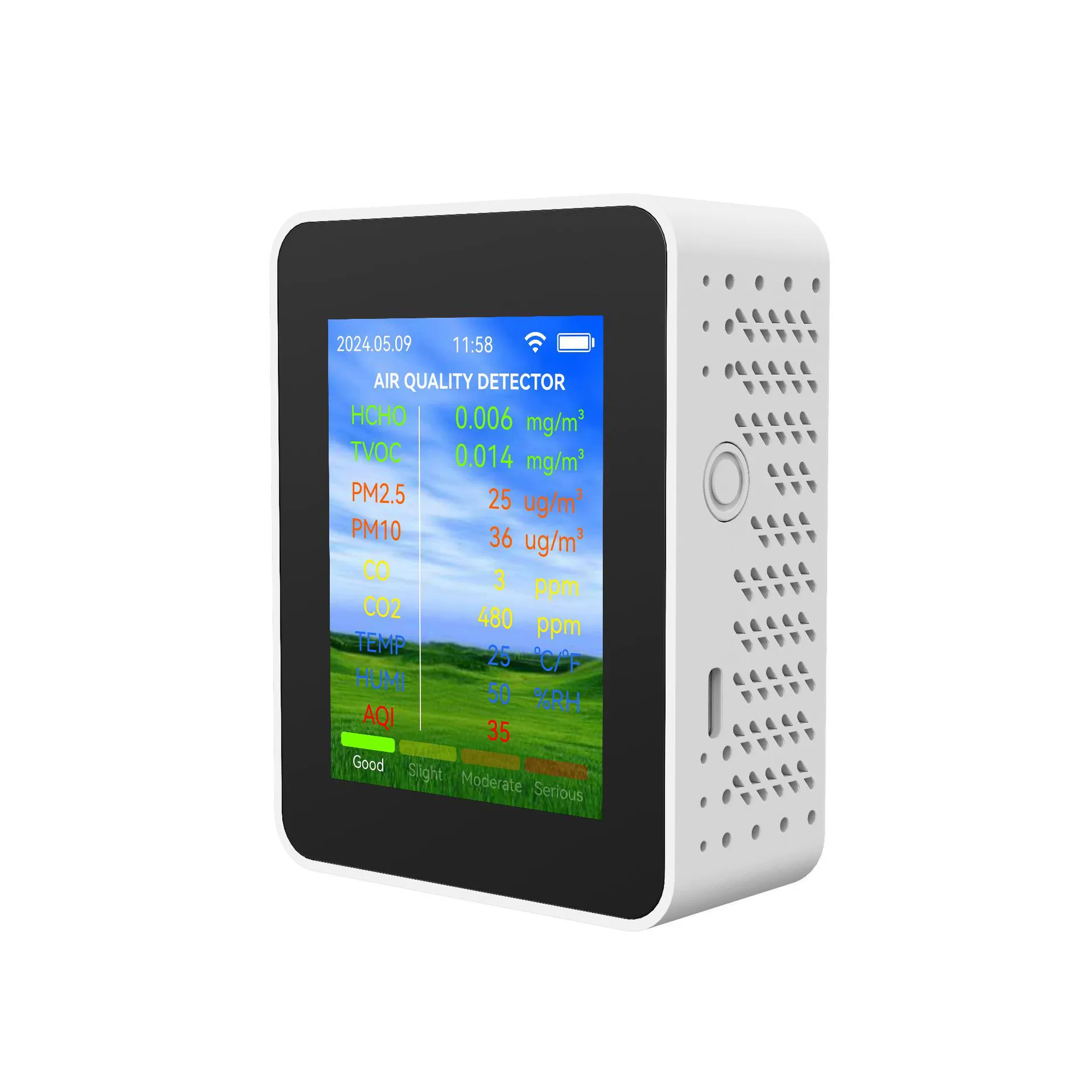 Tuya WIFI формальдегид TVOC PM2.5 PM10 детектор углекислого газа AQI 14IN1 специальный интерфейс