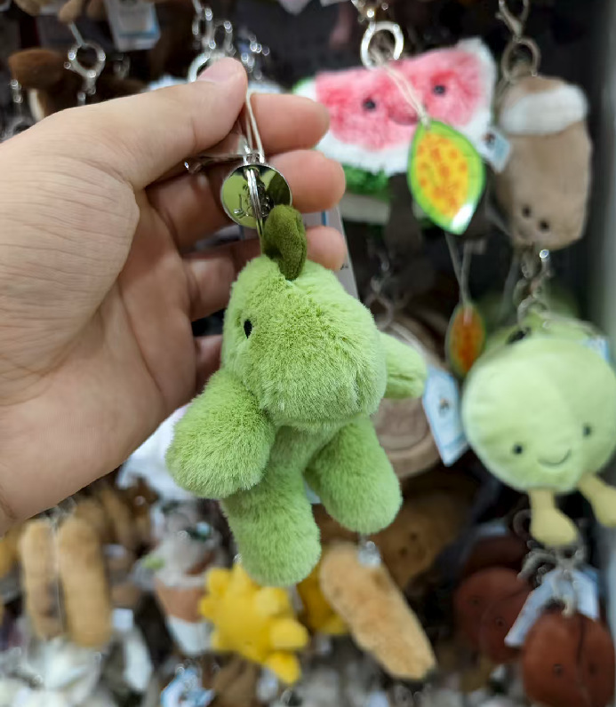 趣味jelly平替款挂件牛角包球类钥匙扣包包装饰毛绒玩具礼物批发|undefined