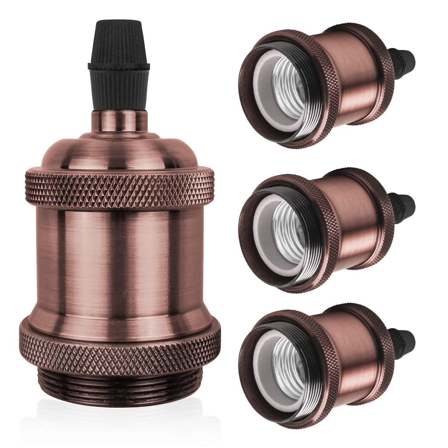 Zhongshan Fuente Fabricante transfronterizo E26E27 lámpara de aluminio antiguo taza de lámpara de cerámica lámpara adecuada para lámparas de succión y elevación