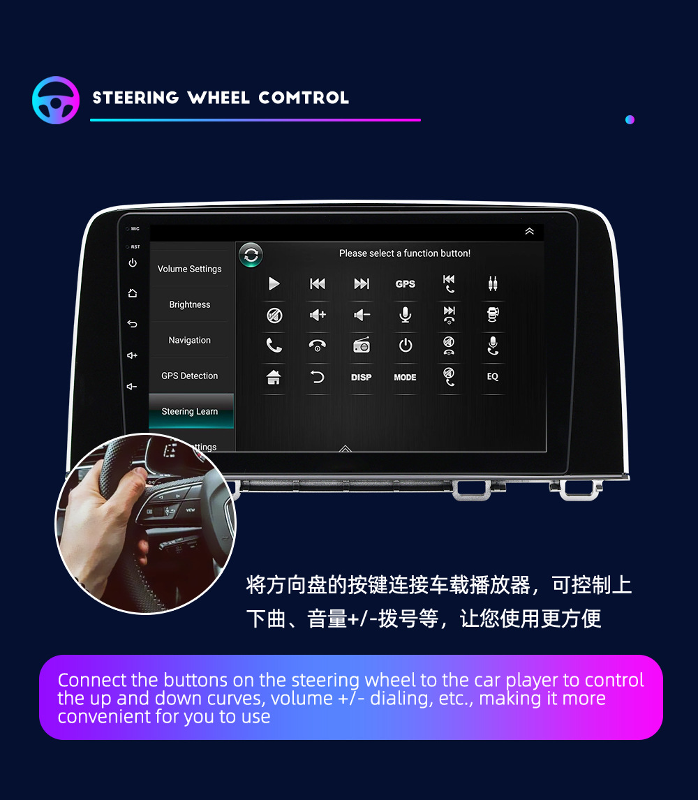 Suitable for 17-20 Models of Honda Crv Navigation Large-Screen Navigation Honda Crv Android Smart Gps Car Navigation