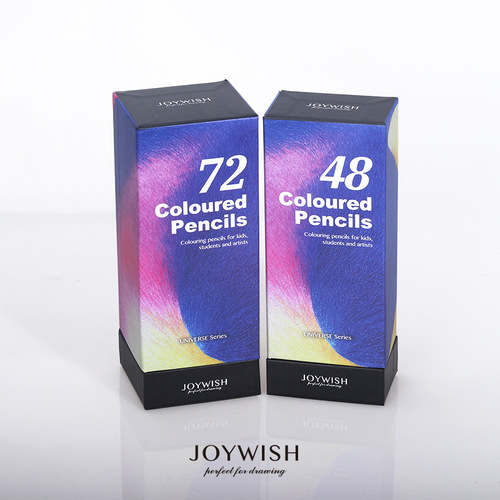 Color Pencils 48/72 Piece Set School Stationery Pencils Wholesale Cosmic Series Creative Gift Box for Kids