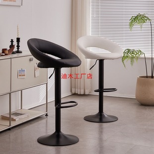 [DIMU] Nordic Bar Chair Lifting Rotating Home Backrest Bar Chair High Stool High Chair Bar Stool Front Desk