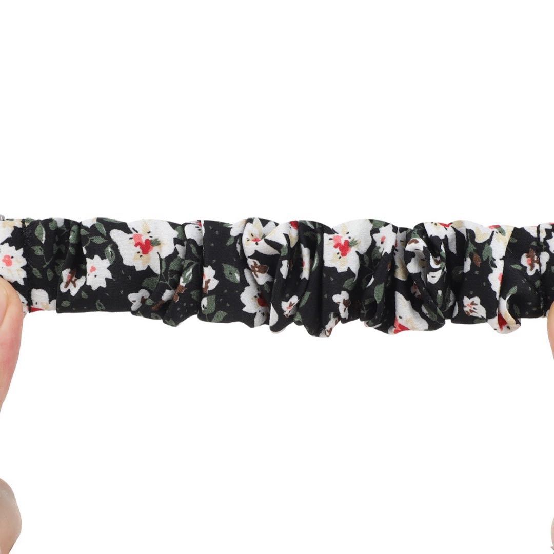 Adecuado para Fitbit Versa3 correa de intestino grueso poliéster elástico tela impresa banda de pelo correa elástica