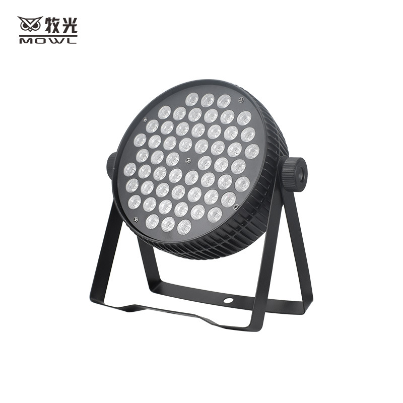 Nuevo 54 unidades 3W a todo color plana par luz teñido boda sala de baile LED superficie luz etapa equipo de luz de la lámpara conjunto completo