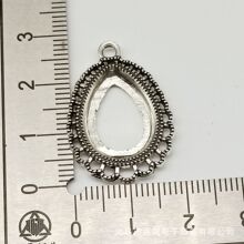 ���yɫ20*28mmˮ���ε��кϽ��Ʒ��� DIY�ִ�����ֹ����ϒ쉋