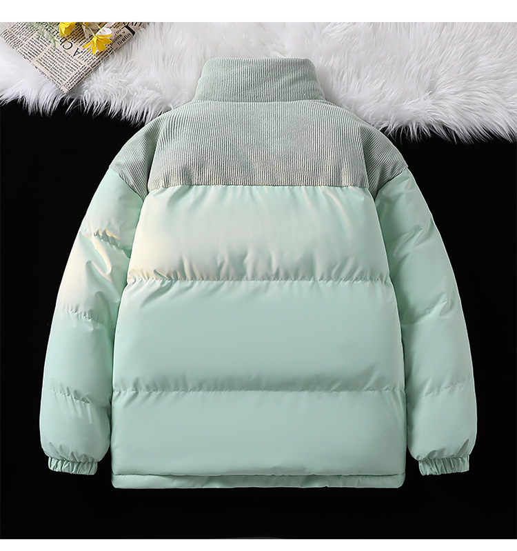 Padded Clothes Men's And Women's Corduroy Padded Clothes Thickened Padded Jackets Loose Stand-up Collar Couple Jackets_viptrois.com