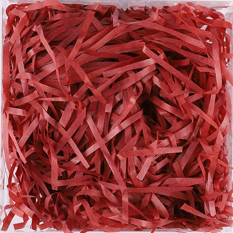 Фабричная продажа коробка подарочная из хлопка бумажной крошки (crushed paper silk) и травяной стебель из шелковой ткани, пасхальная-fold заполнение бумажными волокнами 20 грамм