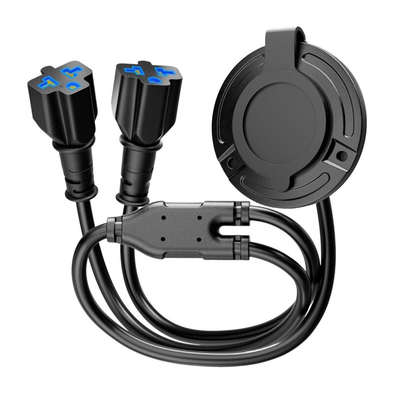 Amazon RV charging interface AC port plug one-to-two American standard power plug cable wholesale Amazon RV charging interface AC port plug one-to-two American standard power plug cable wholesale