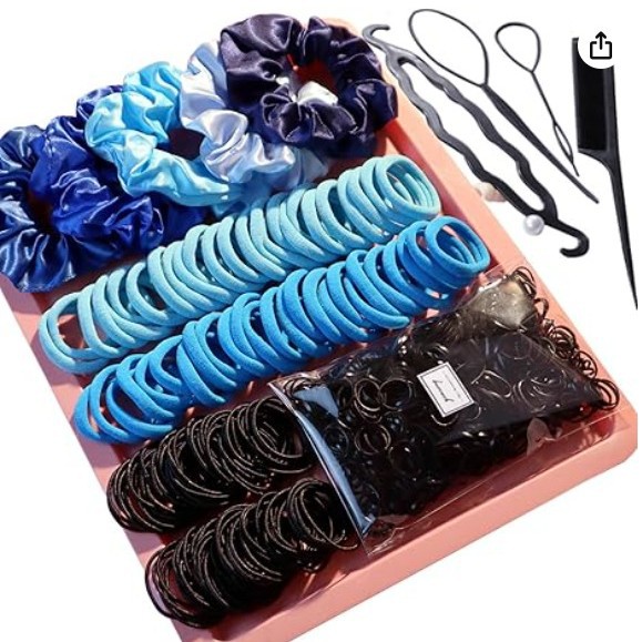 Europa y los Estados Unidos venden juegos de joyas para el cabello transfronterizos calientes anillo para el cabello combinación de estilo multicolor correa de cabello simple cuerda de cabeza