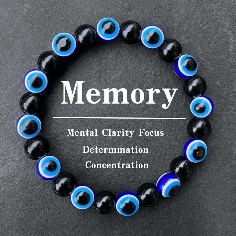 Temu Xiyin Tk Cross-Border Popular Bracelet Devil's Eye Blue Memory Theme Improves Clarity of Thinking and Focus