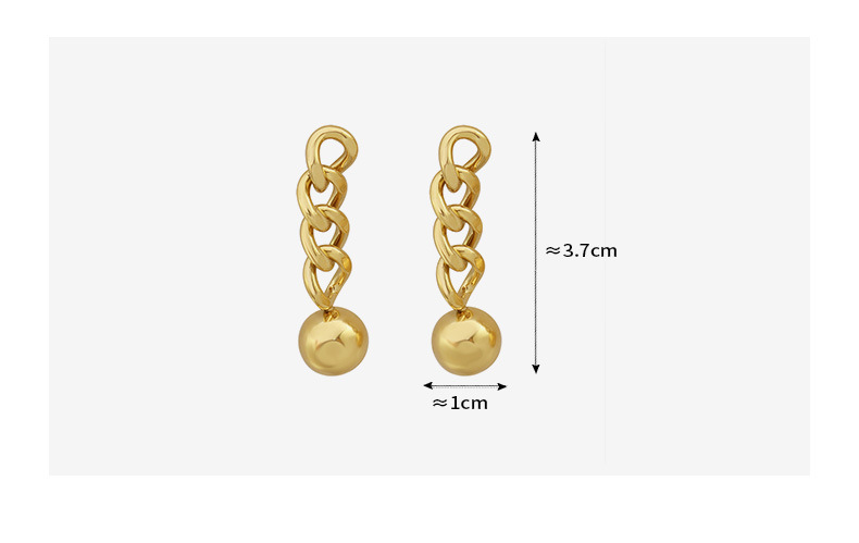 European And American Christmas Jewelry Chain Steel Ball Earrings Niche Winter New Earrings display picture 4