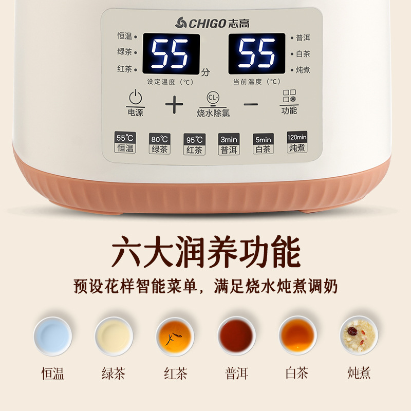 志高煮茶器黑茶蒸汽泡茶壶多功能蒸茶壶保温花茶喷淋式养生壶礼品|undefined