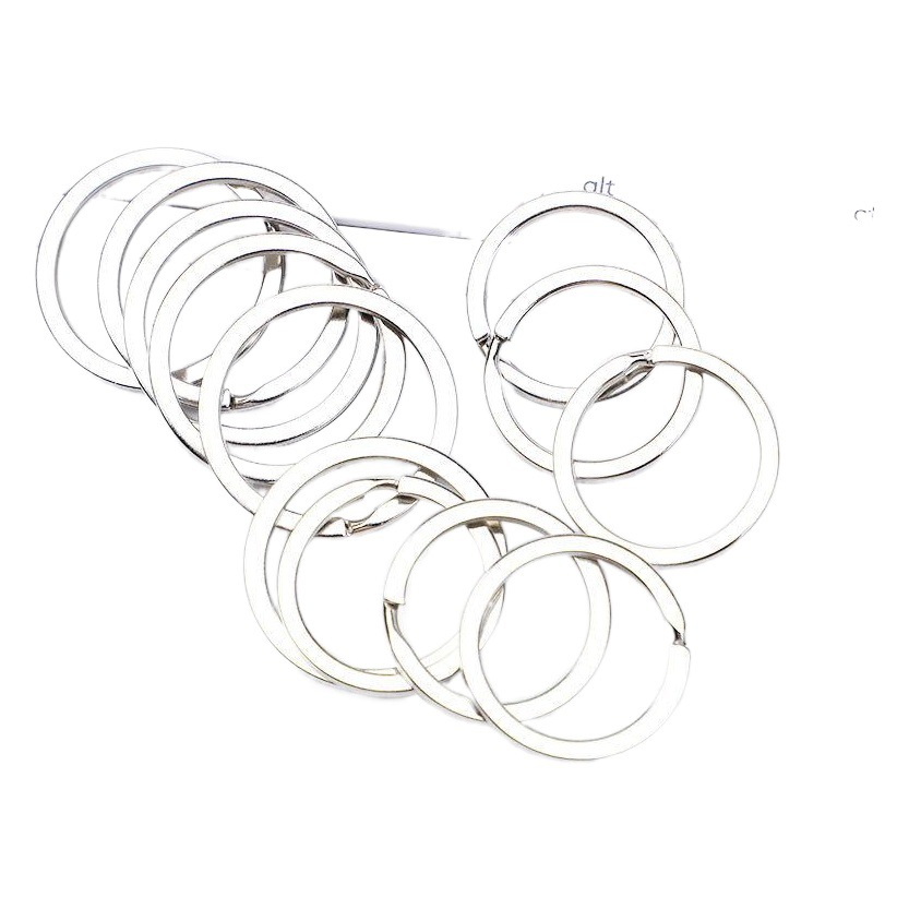 Metallic Iron Nickel Plated Key Ring Keychain Small Pen Ring Key Ring Key Ring Jewelry Pendant Backpack Accessories