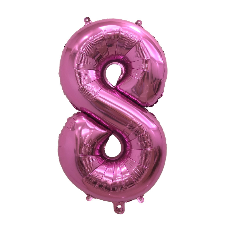 Versión americana verde digital flotante vacío globo de película de aluminio 32 pulgadas oro medio globo digital 34 pulgadas globo decoración al por mayor