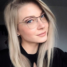 95726 新款半框眼镜架批发复古商务方形弹簧腿眼镜框男防蓝光眼镜