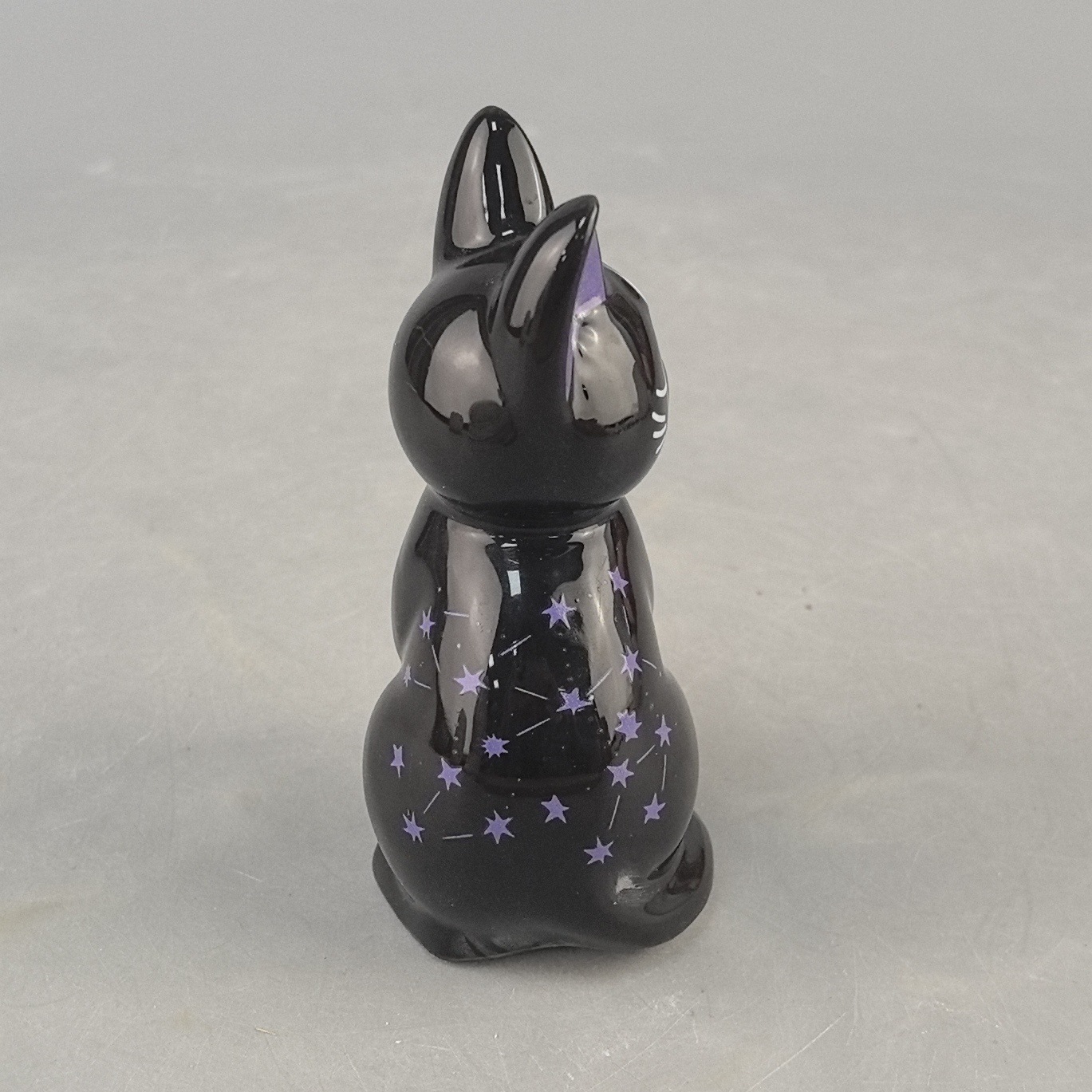 Halloween anime animado japonés perimetral gato negro muñecas hechas a mano modelo de gato pequeño muñeca decoración de escritorio