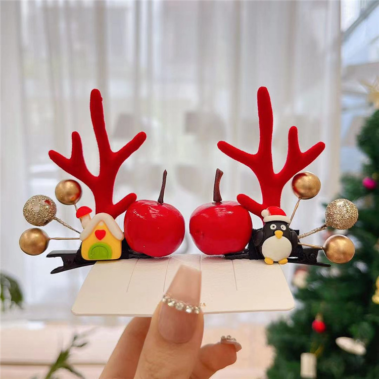 55g Weight Christmas Festival Women's Gender Cute Style Cute Women's Hair Clips 5