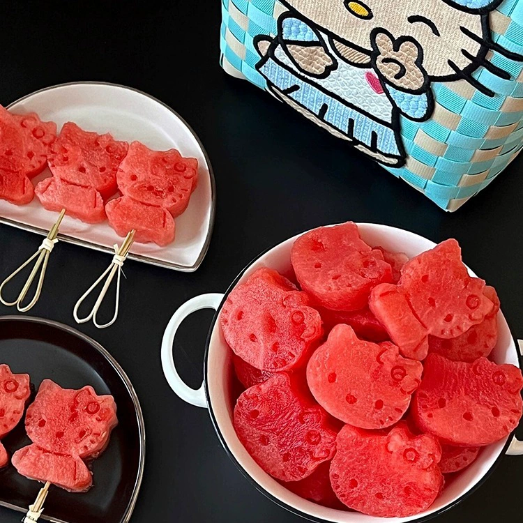 Пластина-формочка Hello kitty арбуз 3D трехмерная пищевого качества бытовое устройство для вы-тип фрукта тиснение устройство для торта пекарь