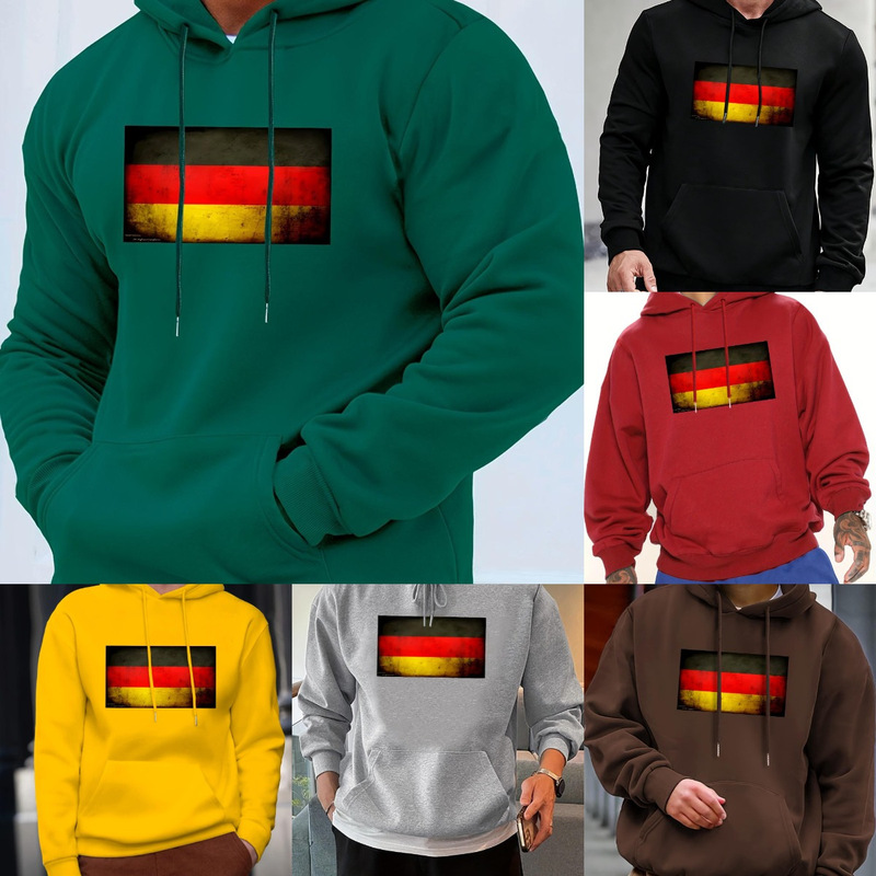 Men's Plus Size Vintage Style German Flag Print