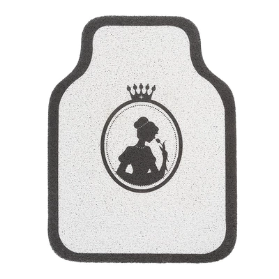 Universal Foot Pad Mat Goddess Bow Car Anti-Dirty - white-goddess-crown-foot-mat-front