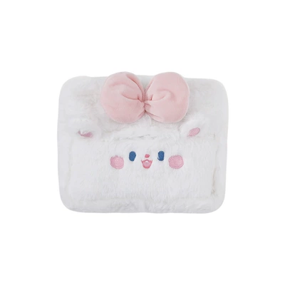 Plush cartoon car tissue box multifunctional car armrest box tissue box cute hanging tissue storage box (Car tissue box/set) - rabbit-hair-tissue-box-rabbit