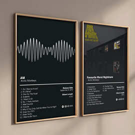 Arctic Monkeys 爆火艺术海报厂家批发来图打印海报跨境电商希音