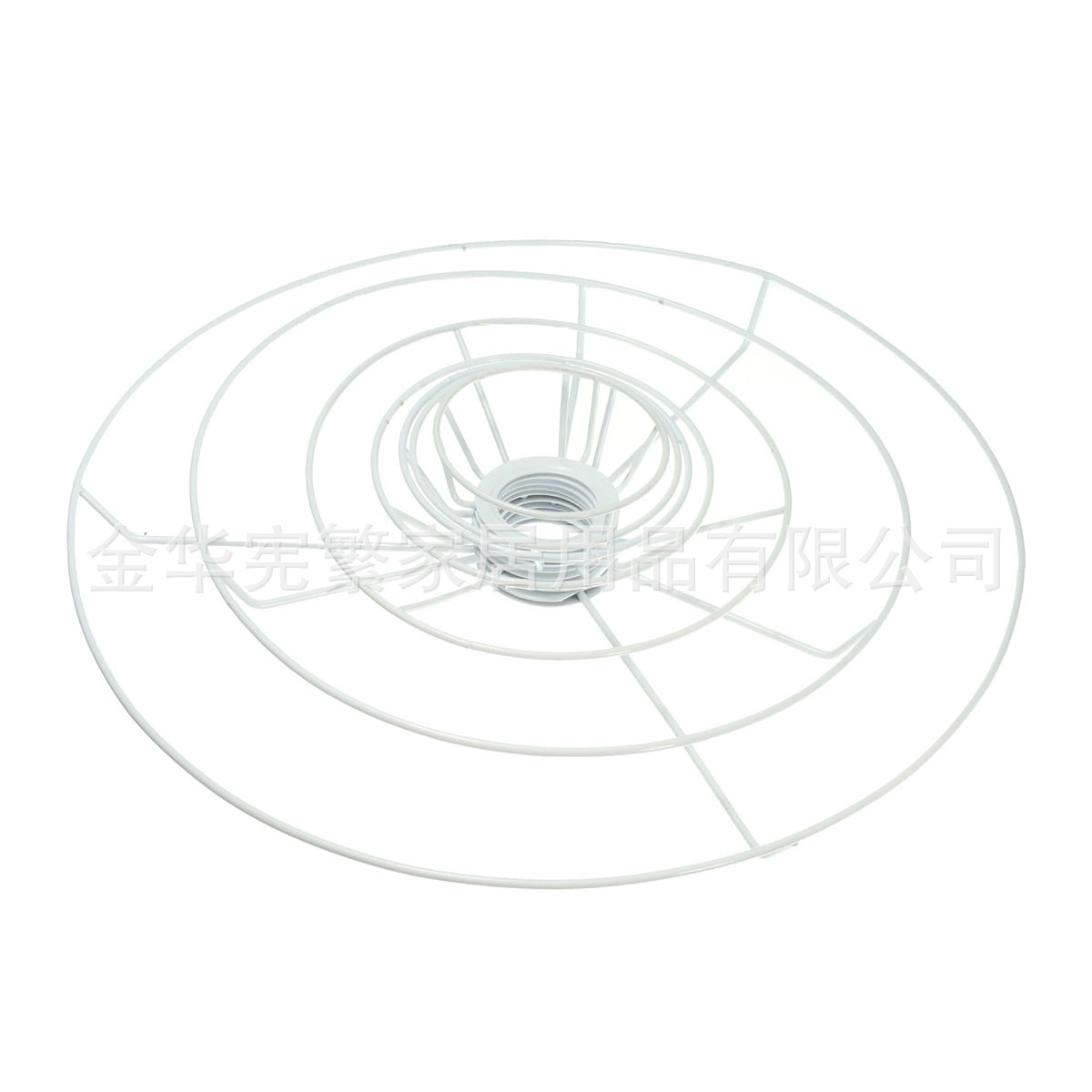 Pantalla de alambre de hardware soporte lámpara de mesa accesorios piel de oveja pantalla tejida cuerda de cáñamo marco círculo estante E27 marco redondo