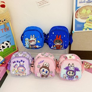 Labubu New Children's Bag Cartoon Nylon Shoulder Bag Cloth Crossbody Bag Baby Casual Wear Women's Bag