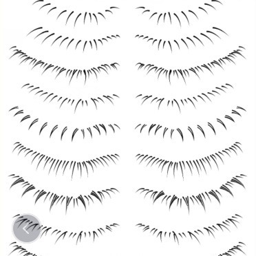 Etiqueta engomada creativa personalizada del tatuaje de la simulación de la pestaña inferior Pestañas postizas de transferencia de agua de parche de tatuaje de pestañas a la muestra de imagen