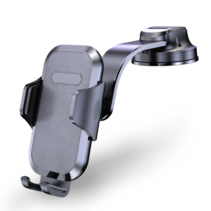 Soporte para teléfono móvil para automóvil 2025 nueva manguera de aleación de aluminio con memoria de adsorción al vacío de navegación para automóvil Ventosa plegable