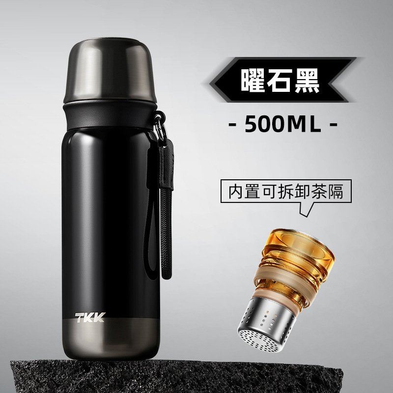 TKK Yuetu 316 ステンレス鋼ライト高級弾丸断熱カップポータブルロープ茶水分離カップギフト卸売|undefined
