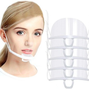 Factory Direct catering food transparent mask hotel waiter chef mask foam anti-saliva saliva