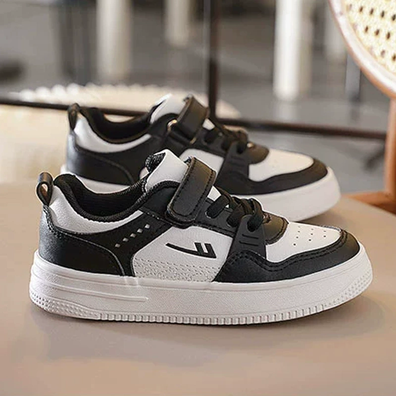 Детская обувь для детей повседневная обувь для детей 2024 весной новая студенческая черно-белая обувь для мужчин и женщин