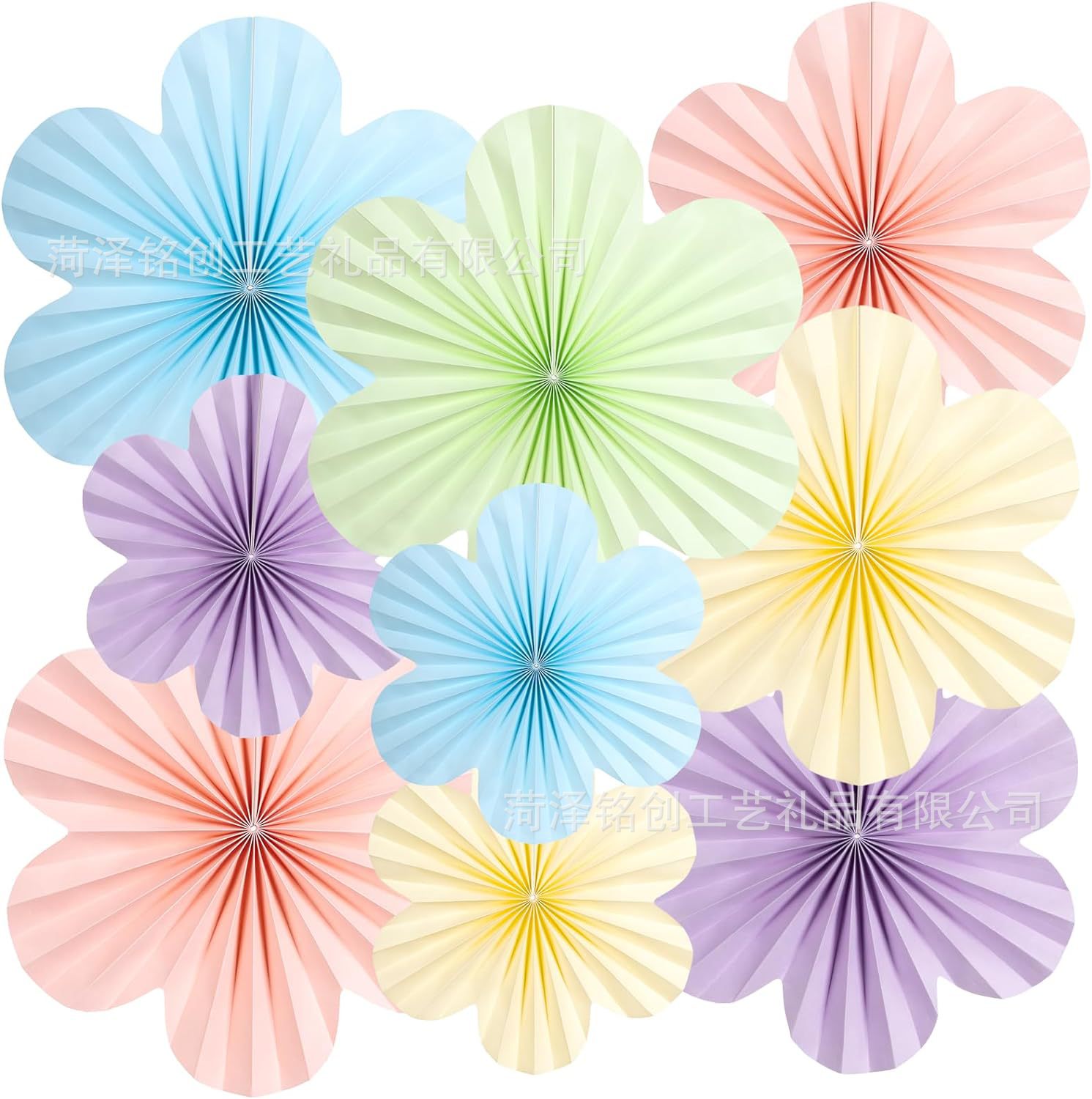 Fan de papel en el lugar decoración de flores de bodas decoración de fondo de fiesta de cumpleaños colgante de flores de ventilador de papel sensación de atmósfera props