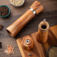 Pepper Grinder Acacia Wood Manual Solid Wood Stainless Steel Ring Pepper Grinding Black Pepper Pepper Sea Salt Seasoning Bottle