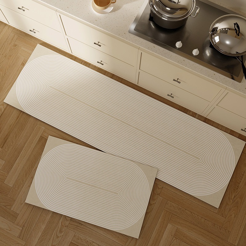 Wabi-Sabi Style Kitchen Floor Mats Diatom Mud Water-Absorbent Quick-Drying Non-Slip Floor Mats Living Room Oil-Absorbing and Stain-Resistant Carpets Ready for Sale