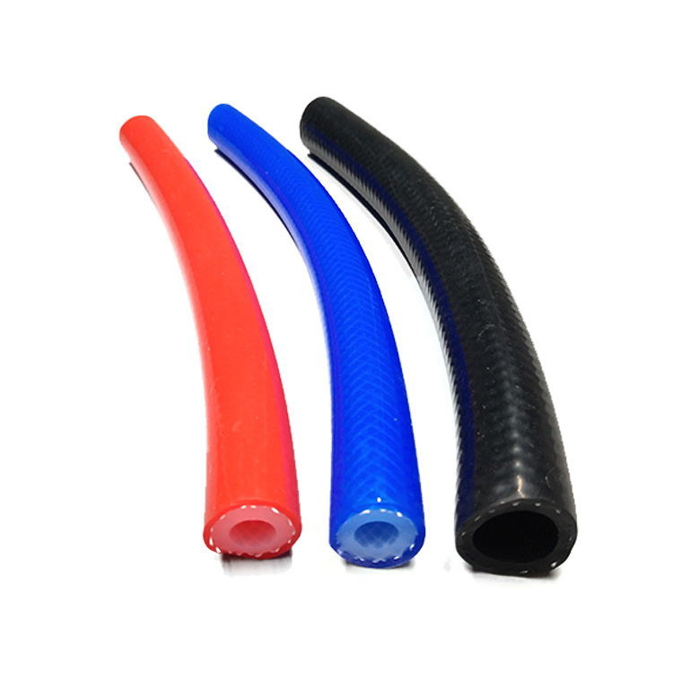 编织硅胶管软管耐高温高压蓝色双层夹线18mm防冻耐热蒸汽硅胶水管