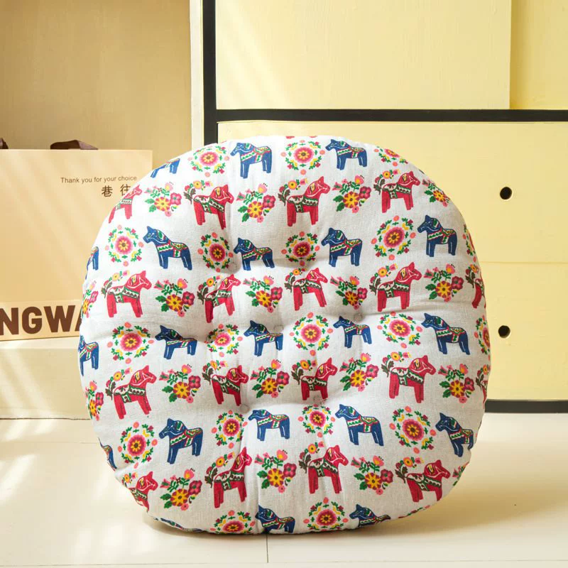 Нескользящий коврик в стиле ретро для дома, утолщенная хлопковая и льняная круглая подушка, креативный легкий роскошный обеденный стол, журнальный столик, напольный коврик Yanhang