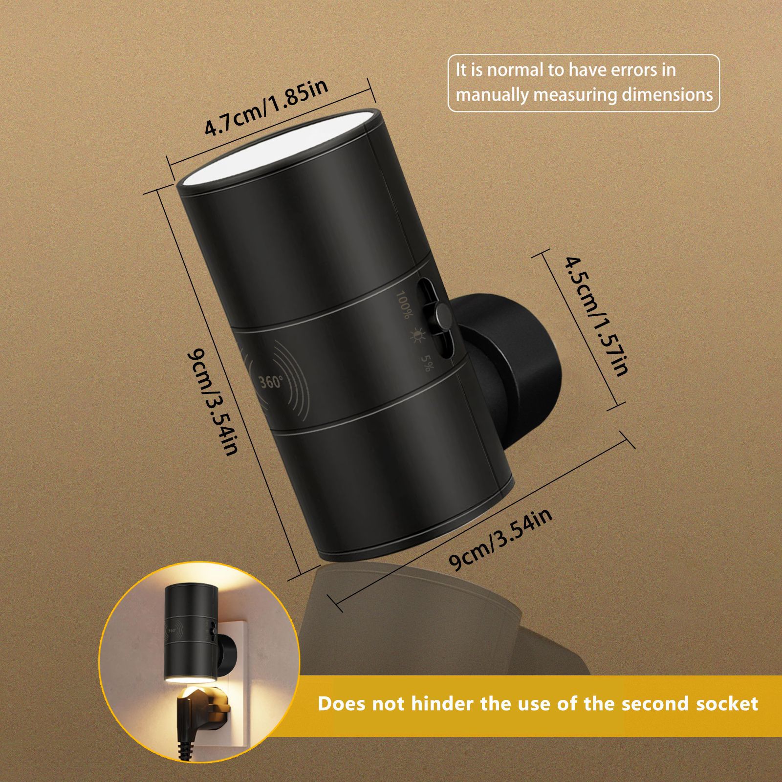 Amazon LED lámpara de pared enchufable luz nocturna detección de movimiento inducción de luz caliente 3000K iluminación de dormitorio luz de atmósfera image 5
