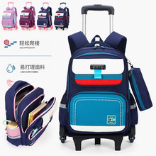 小学生拉杆书包男孩2022新款轻便防泼水儿童双肩背包女一件代发