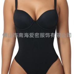 带杯垫拉绳塑身连体衣 收腹提臀聚拢内衣 女士束身衣跨境专供