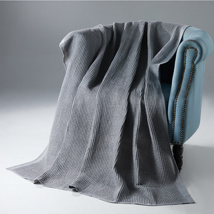 2024 Waffle Airline Blanket Nap Air Conditioning Blanket Sofa Blanket Summer Quilt Bedside Blanket