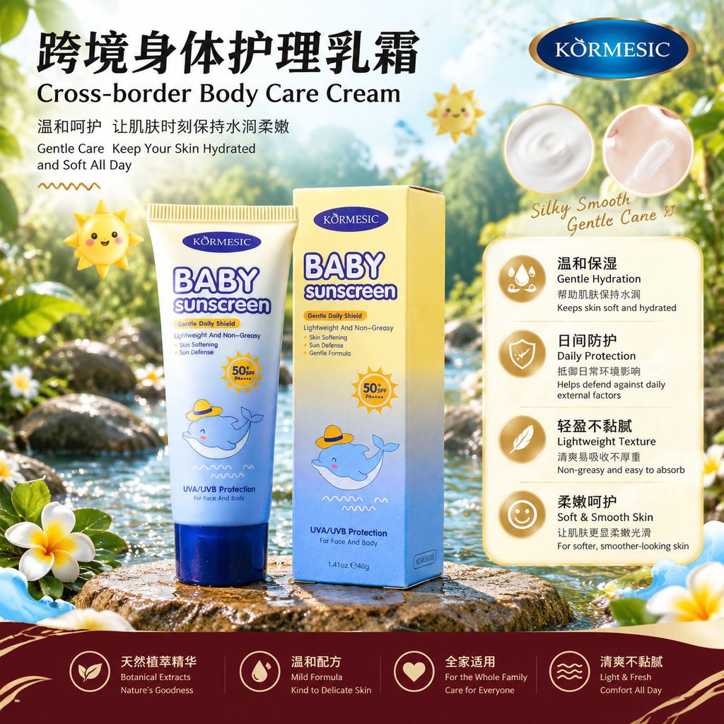Transfronterizo KORMESIC baby facial y cuerpo crema loción para el cuidado de la piel nutrición comercio exterior al por mayor