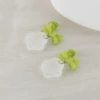 Green mosquito coil with bow, ear clips