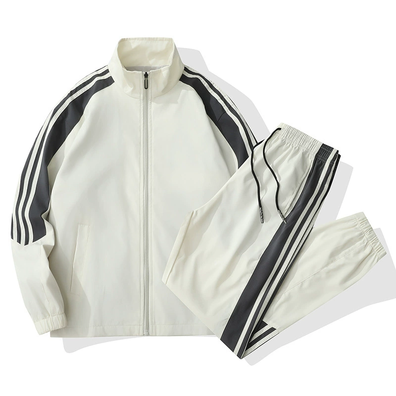 Unisex Tracksuit Set — Jacket and Trousers, Spring–Autumn, Stripe Detail, Sizes M–4XL
