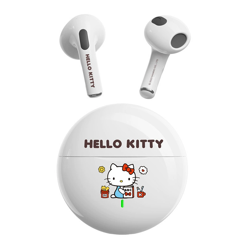 Авторизованные наушники Sanrio K26 беспроводные Bluetooth, маленькие милые мультяшные Kuromi, полу-вкладыши с шумоподавлением