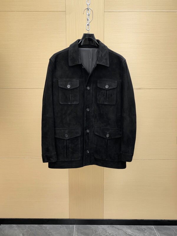 High-end TF men's suede jacket, soft texture, four envelope-style pockets are extremely practical