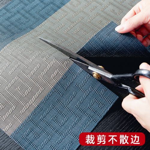 New Chinese style tea mat Zen PVC tea mat table flag tablecloth woven Chinese style tea tray mat coffee table mat tablecloth wholesale