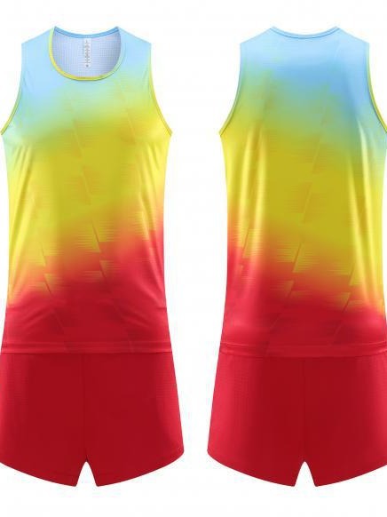 Trajes de entrenamiento de atletismo trajes de entrenamiento de deportes de hombres trajes de maratón trajes de entrenamiento de deportes de prueba física para correr 8317