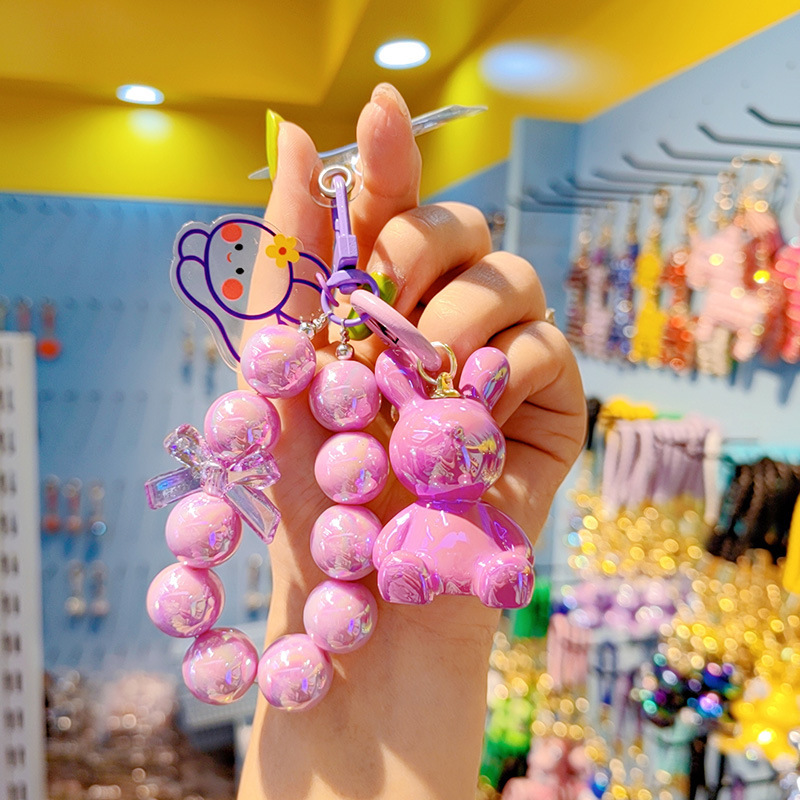 31g Weight Keychain Classification 1 Piece Quantity Holiday, Daily Occasion Acrylic Material Animal, Bow Knot Pattern Women's Gender Cute, Simple Style Style Cute Simple Style Animal Bow Knot Arylic Women's Keychain 1